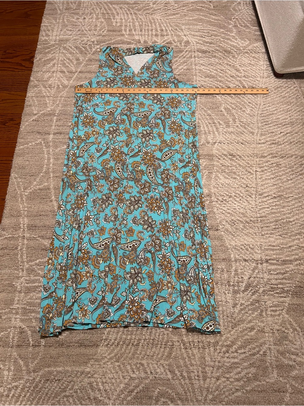 Soft Surroundings Turquoise Paisley Maxi Dress